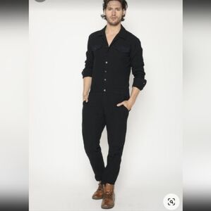 Romperjack waffle cotton fabric men's fitted overalls jumpsuit size M